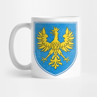 Opole Voivodeship / Vintage Look Faded Style Polish Flag Design Mug